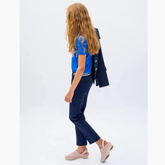 French Toast Girls Stretch Contrast Elastic Waist Pull-on Skinny Fit Pant - Picture 2 of 11